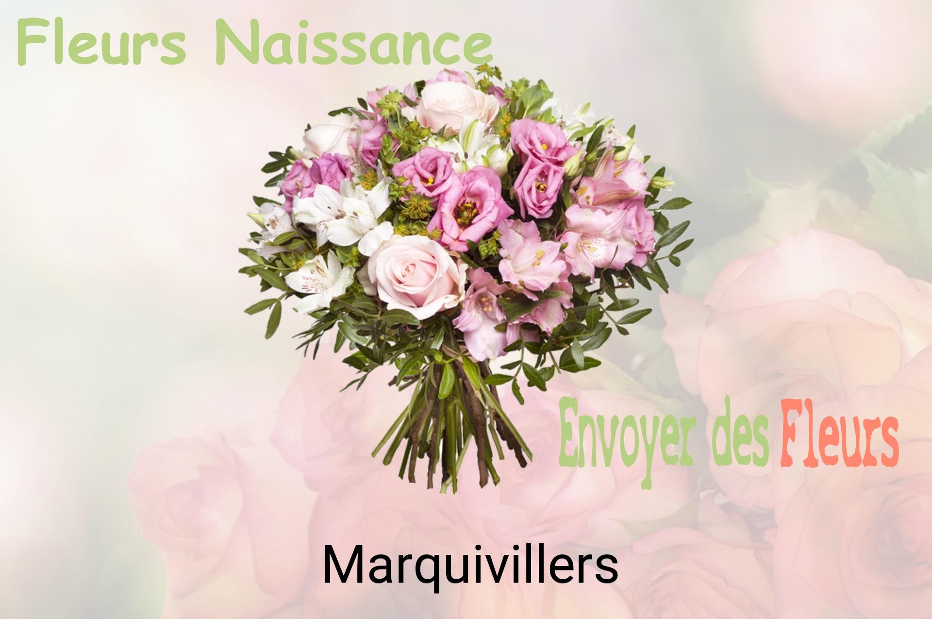 Bouquet de fleurs de naissance livré à Marquivillers