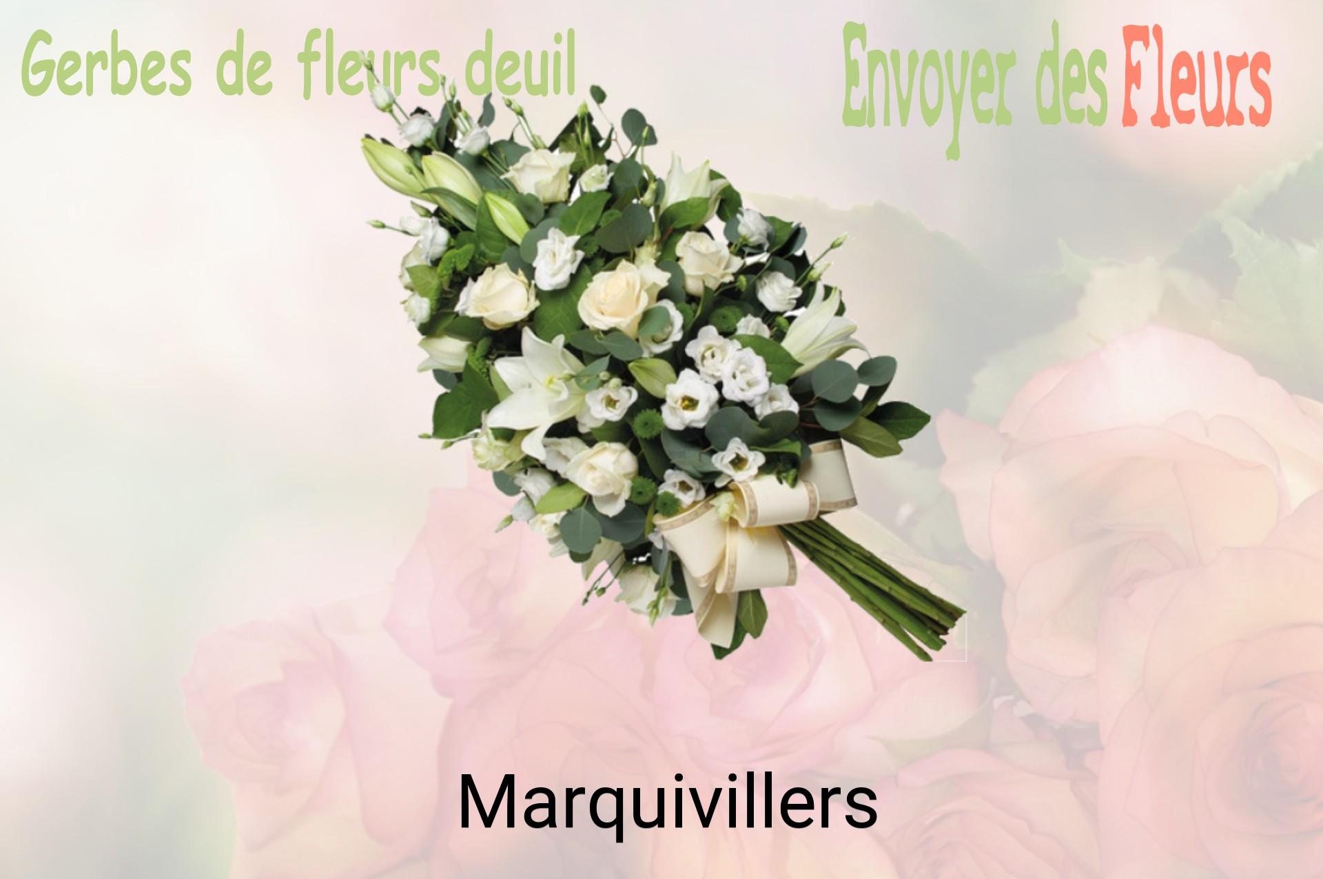 Gerbe de fleurs de deuil livrée à Marquivillers